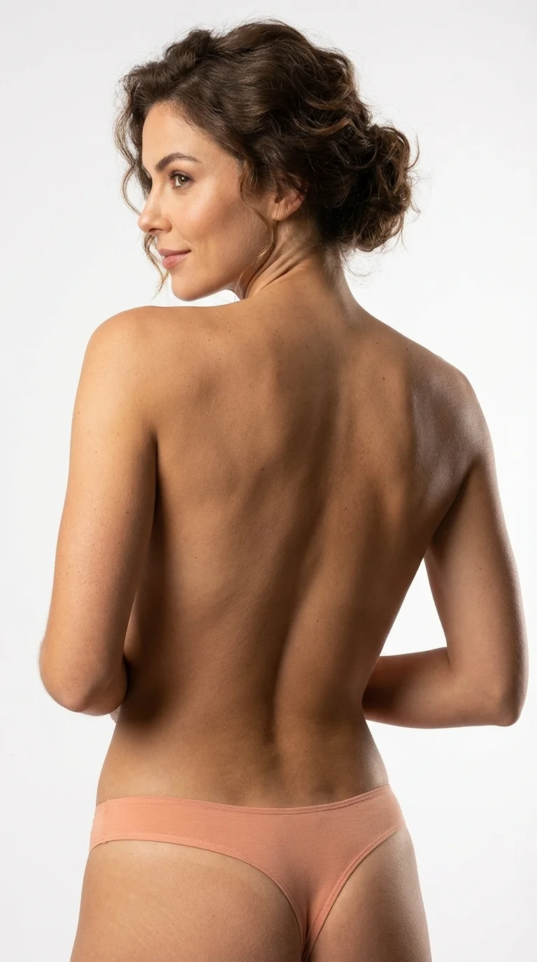 Pamuklu Nude Brazilian Külot - Esnek Yapı Detayı